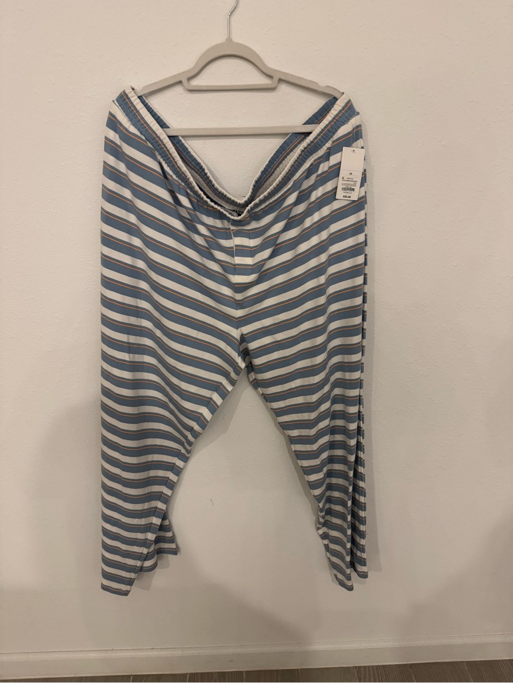 Parke x Target blue and orange striped pants